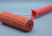 Как создать рисунок «кожа крокодила» с помощью декоративного валика